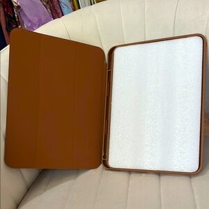 Brown Leather Folio Tablet Cover with Slim Profile